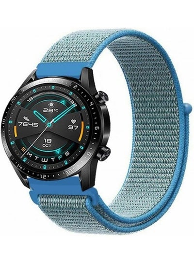 Buy Nylon Sport Loop Band for Huawei GT2 Watch Taho Blue in UAE