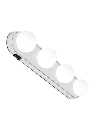 Buy Wireless Glow Vanity Mirror LED Light White 13x13cm in UAE