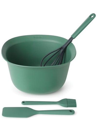 Buy Baking Set With  Mixing Bowl Fir Green 24.8x24.8x15cm in UAE