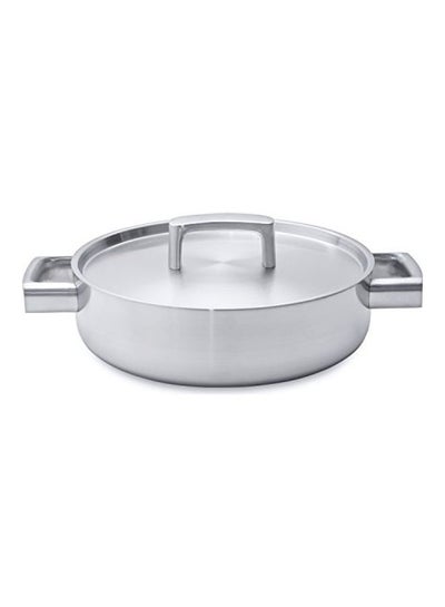Buy Shallow Casserole With Lid Silver 32.5x26.5x8.9cm in Egypt