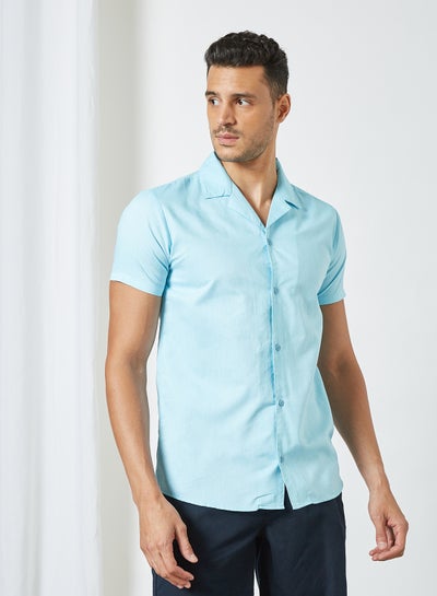 Buy Slim Fit Shirt Pale Blue in UAE