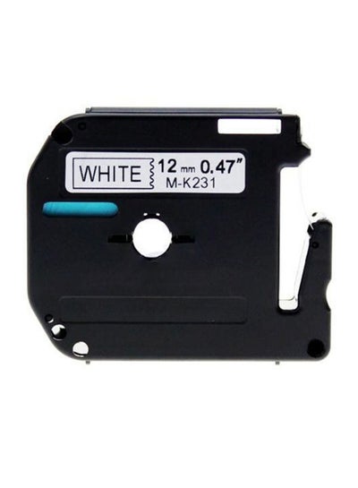 Buy Compatible M Tape 12 mm Black on white for Brother Label Printer 1.2cm black in UAE