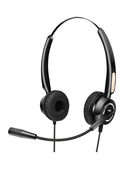 Buy Wired Over-Ear Headset With Mic Black in Saudi Arabia