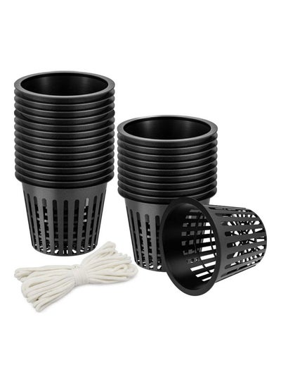 اشتري 26-Piece/Set Hollow Design Hydroponic Cups Black في الامارات