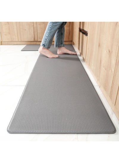 اشتري 2-Piece Anti-Skid Door Mat Grey 45x150cm في الامارات