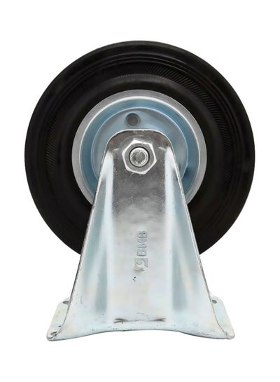 Buy Industrial Caster Fixed Wheel Silver/Black 200mm in Saudi Arabia