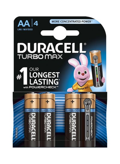 Buy 4-Piece Turbo Max Battery Set Black/Copper in Saudi Arabia