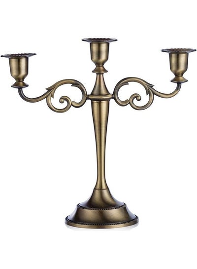 Buy Decorative Candle Holder Silver 27cm in UAE