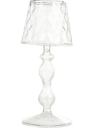 Buy Lamp Shape Tealight Holder Clear 19x8cm in UAE