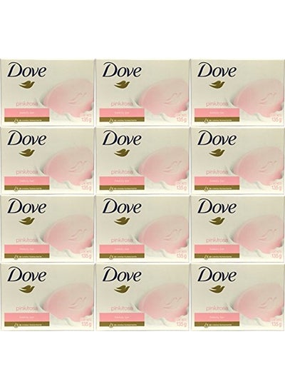 Buy Pack Of 12 Rosa Beauty Bar Pink 135grams in UAE