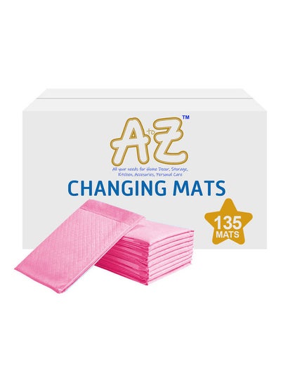 Buy Disposable Changing Mats - Pack Of 135 - Pink in UAE