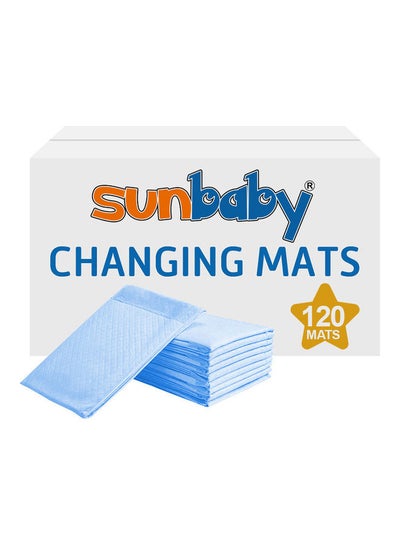 Buy Disposable Changing Mats - Pack Of 120 - Blue in UAE