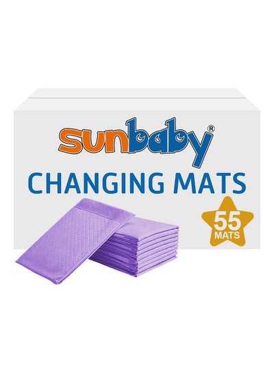 Buy Disposable Changing Mats - Pack Of 55 - Lavender in UAE