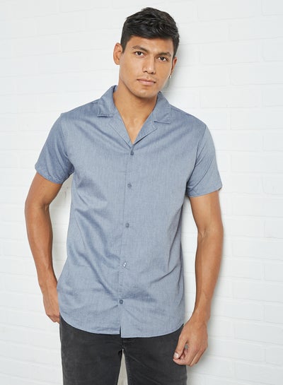 Buy Slim Fit Shirt Grey in Saudi Arabia