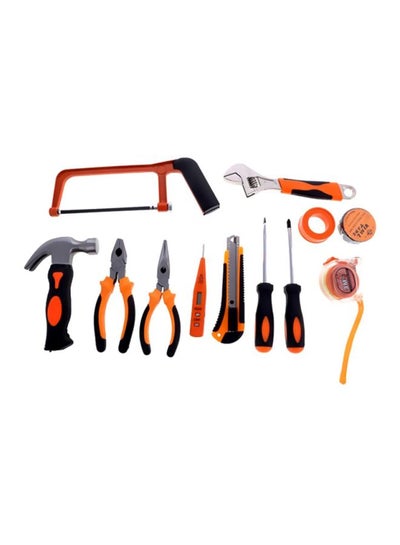 Buy 12-Piece Heavy Duty Tool Set With Bag Black/Orange/Silver in Saudi Arabia