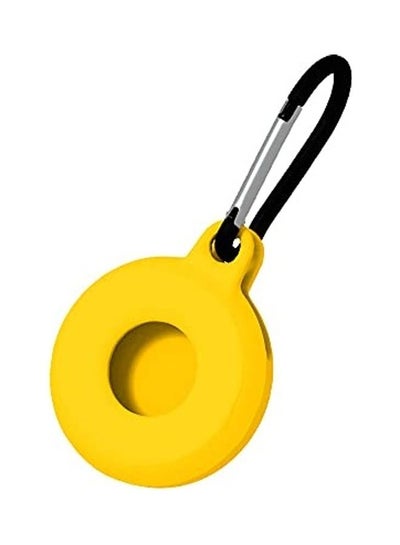 Buy Silicone Case For AirTag With Keychain Hook Yellow in Saudi Arabia
