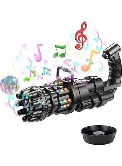 اشتري 8-Hole Electric Music Bubble Maker Machine Gun Toy في مصر