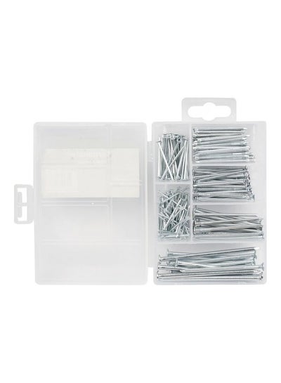 Buy 220-Piece Nail Kit with Box Silver Mix Size in UAE