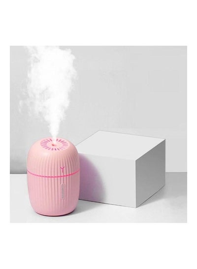 Buy Ultrasonic Air Humidifier With LED Light Pink in Saudi Arabia