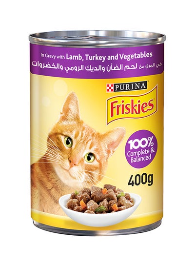 اشتري Friskies Lamb Turkey And Vegetables In Gravy Wet Cat Food 400grams في الامارات