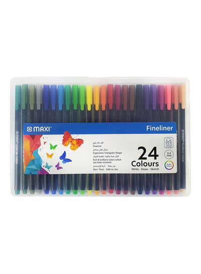 Buy 24-Piece Fineliner Pens Multicolour in UAE