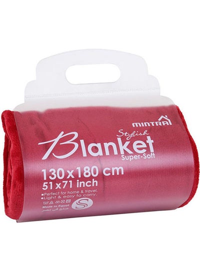 Buy Blanket With Its Soft Textile Combination Red 130X180cm in Egypt