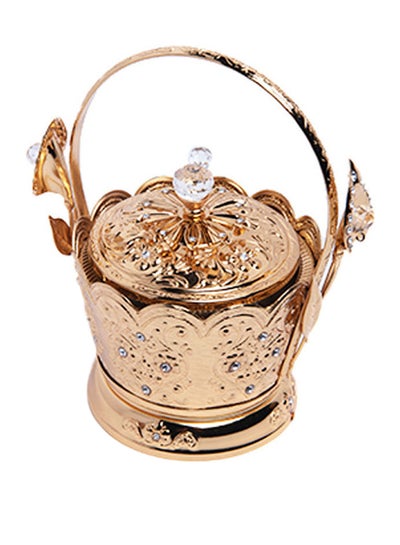 Buy Sugar Bowl Gold 11x11x17cm in Saudi Arabia