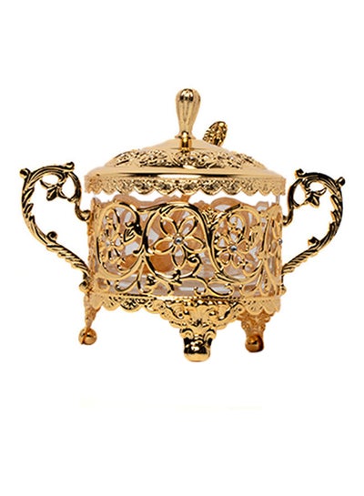 Buy Sugar Bowl Gold 15x13x9cm in Saudi Arabia