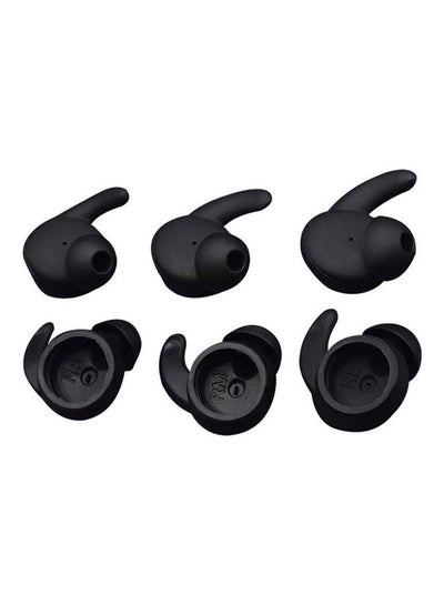 Buy Replacement Silicone Ear Caps Set Black in Saudi Arabia