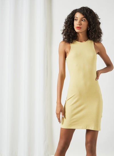 Buy Sleeveless Mini Dress Yellow in UAE