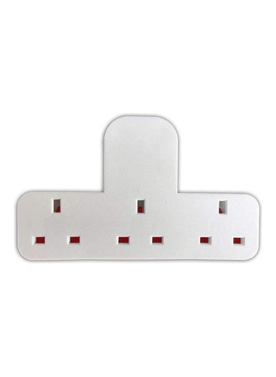 Buy DZ-7012 Three Way Socket Adapter White 22cm in Saudi Arabia