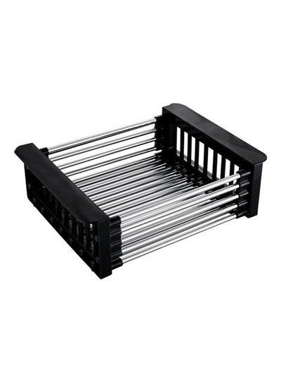 Buy Adjustable Drain Rack Black/Silver in Saudi Arabia