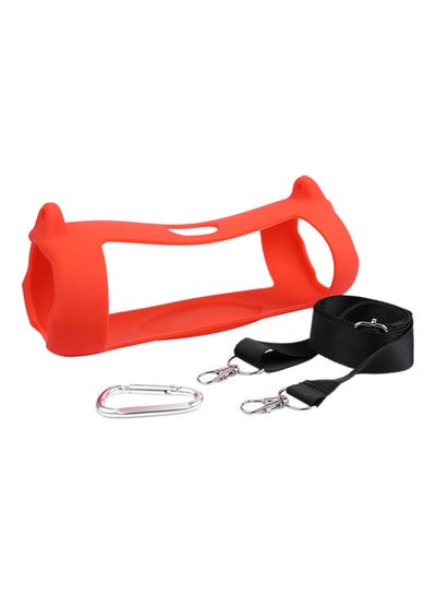 Buy Bluetooth Speaker Protective Pouch With Buckle For JBL Charge5 Red in Saudi Arabia