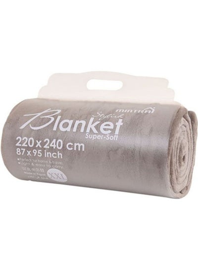 Buy Blanket With Its Soft Textile Combination Mocha 220X240cm in Egypt