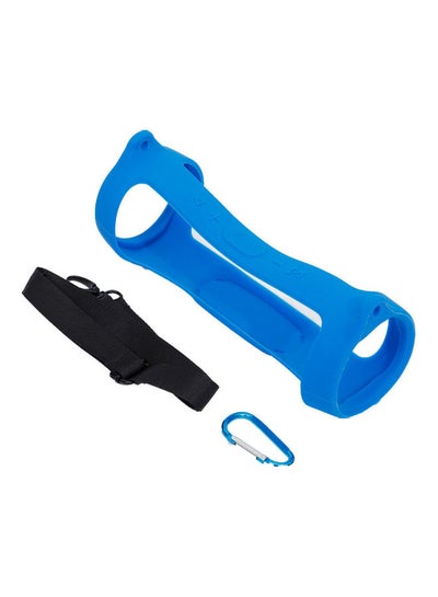 Buy 3-Piece Bluetooth Speaker Silicone Protective Case Cover With Strap Blue in Saudi Arabia