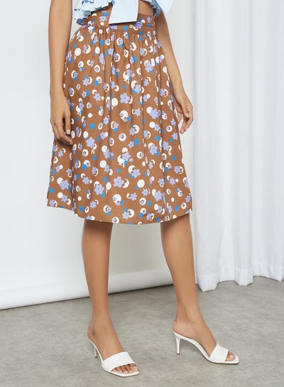 Buy Casual Floral Printed Skirt Multicolour in Saudi Arabia