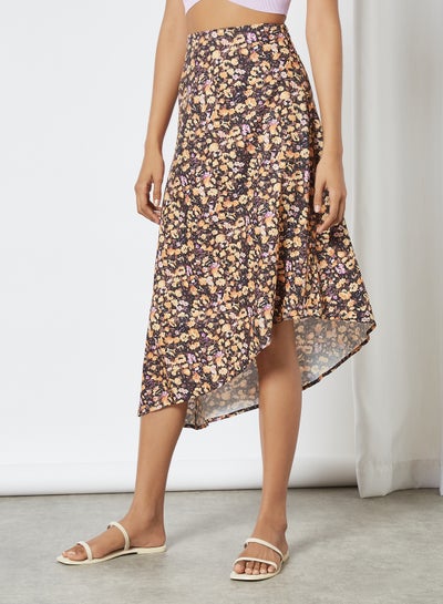 Buy Casual Floral Printed Skirt Multicolour in Saudi Arabia