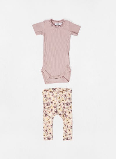 Buy Baby Bodysuit and Pants Set Multicolour in Egypt