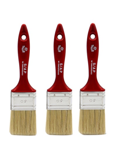 3 Piece Bristle Paint Brush Red 2inch price in UAE | Noon UAE | kanbkam