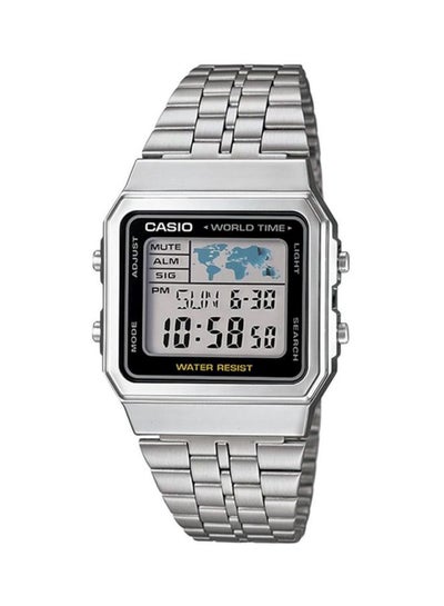 اشتري ساعة يد رقمية إلكترونية طراز A500WA-1DF مقاس 39 مم - لون فضي للرجال في السعودية
