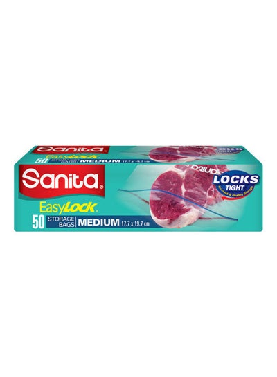 Buy Sanita Easy Lock Medium 50 bags 17.7x 19.7cm in Egypt