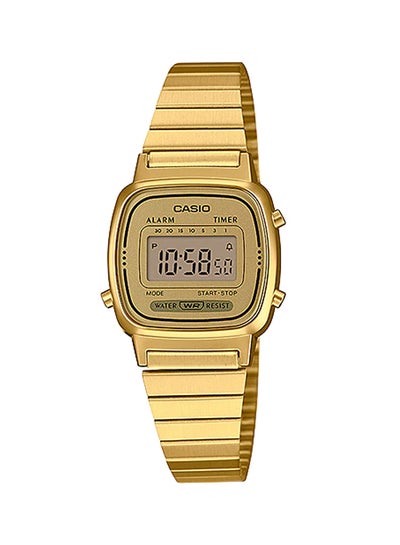 Buy Women's Vintage Digital Watch LA670WGA-9D - 25 mm - Gold in UAE