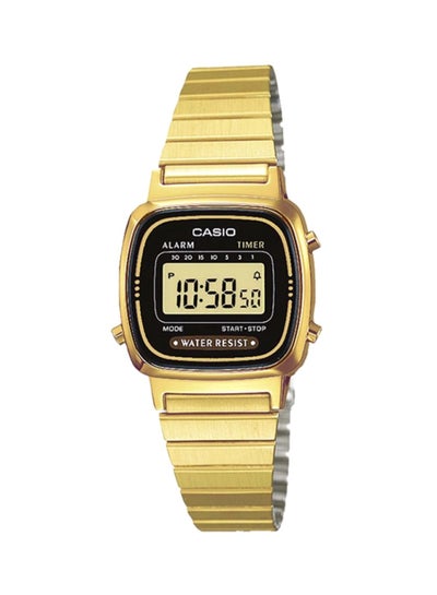 Buy Women's Water Resistant Digital Watch LA670WGA-1DF - 25 mm - Gold in UAE