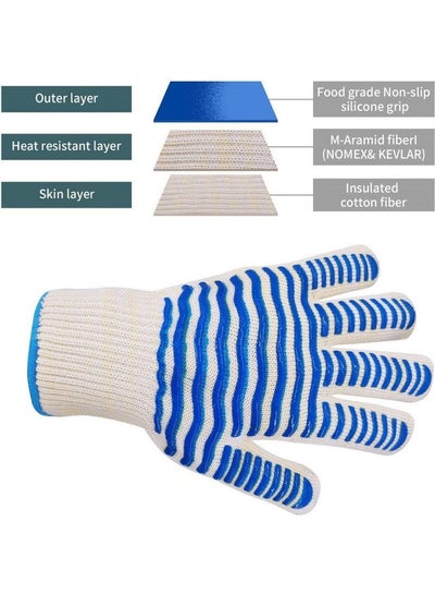 Buy Oven Mitt White/Blue in Saudi Arabia