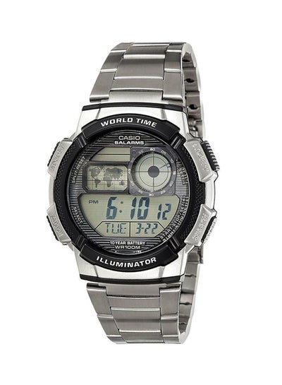 اشتري ساعة يد كوارتز رقمية من الستانلس ستيل كلاسيكية طراز AE1000WD للأولاد في مصر