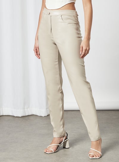 اشتري PU Pants Beige في السعودية