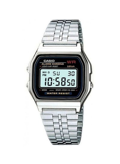 Buy Men's Water Resistant Digital Watch A159WA-N1DF - 33 mm - Silver in UAE