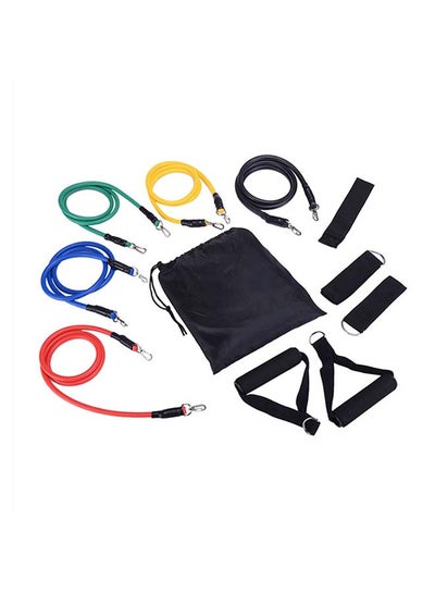 Buy 11-Piece Resistance Fitness Band Set 1.2meter in Saudi Arabia