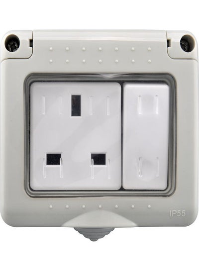 اشتري Weatherproof Plug Socket and Switch Box - 1 Gang Grey/White في الامارات