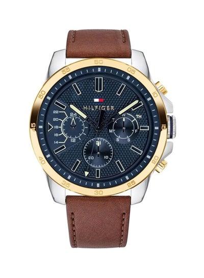 Buy Men's Leather Chronograph Watch 1791561 in UAE